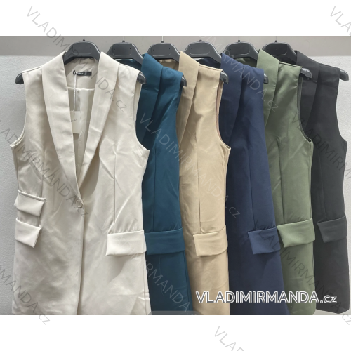 Sako vesta bez rukávov dámske (S/M ONE SIZE) TALIANSKA MÓDA IMPDY23MDUE23261