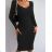Šaty úpletové dlhý rukáv dámske (S/M ONE SIZE) TALIANSKA MÓDA IMWD232681