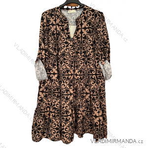 Šaty letné 3/4 dlhý rukáv dámske (S/M/L ONE SIZE) TALIANSKA MÓDA IMWBB232667-1/DUR