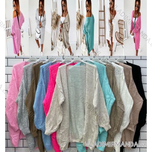 Cardigan pletený dlhý rukáv dámsky (S/M ONE SIZE) TALIANSKA MÓDA IMWPO232717