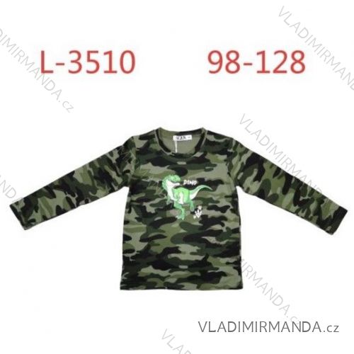 Tričko dlhý rukáv detské chlapčenské maskáč (98-128) SEZON SEZ23L-3510