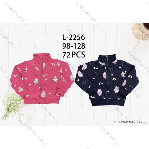 Mikina na zips dlhý rukáv detská dievčenská (98-128) SEZON SEZ23L-2256