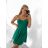 Šaty elegantné na ramienka dámske (S/M ONE SIZE) TALIANSKA MÓDA IMPSH2352527/DU   tmavo ružová
   S/M