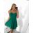 Šaty elegantné na ramienka dámske (S/M ONE SIZE) TALIANSKA MÓDA IMPSH2352527/DU   tmavo ružová
   S/M