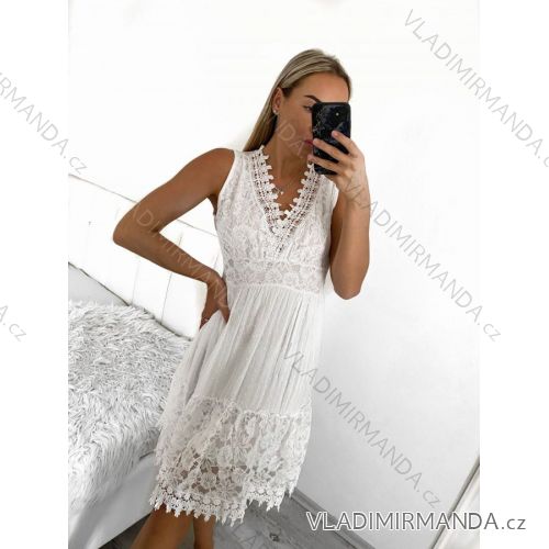 Šaty letné boho krajkové bez rukávov dámske (S/M ONE SIZE) TALIANSKA MÓDA IMPSH2390751