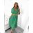 Šaty dlhé s opaskom krátky rukáv dámske (S/M ONE SIZE) TALIANSKA MÓDA IMWA231295/DU S/M zelená