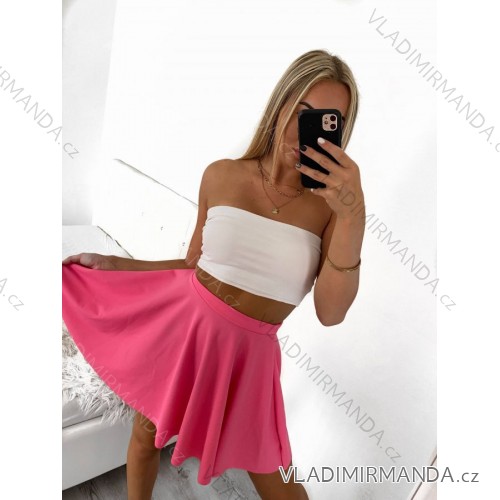 Sukňa krátka dámska (S/M ONE SIZE) TALIANSKA MÓDA IMPBB238862kt/DU   svetlo ružová   S/M