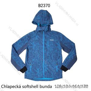 Bunda softshellová dlhý rukáv na zips s kapucňou dorast chlapčenská (128-170) WOLF B2370