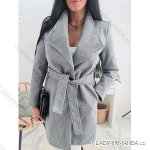 Kabát flaušový dlhý rukáv dámsky (S/M ONE SIZE) TALIANSKA MÓDA IMWC2328001