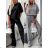 Súprava nohavice dlhé a mikina dlhý rukáv dámska (S/M ONE SIZE) TALIANSKA MÓDA IMWE232807