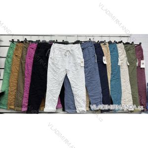 Nohavice dlhé strečové mackáče dámske (S/M/L ONE SIZE) TALIANSKA MÓDA IMWG232863