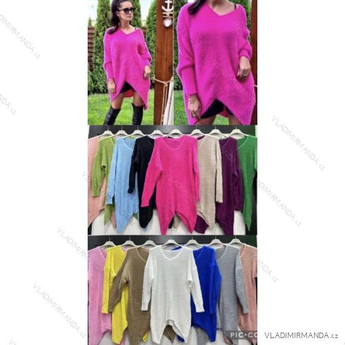 Sveter predĺžený dlhý rukáv dámsky (S/M ONE SIZE) TALIANSKA MÓDA IMWBB232897