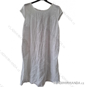 Šaty letné bavlnené krátky rukáv dámske (S/M ONE SIZE) TALIANSKA MÓDA IM723064