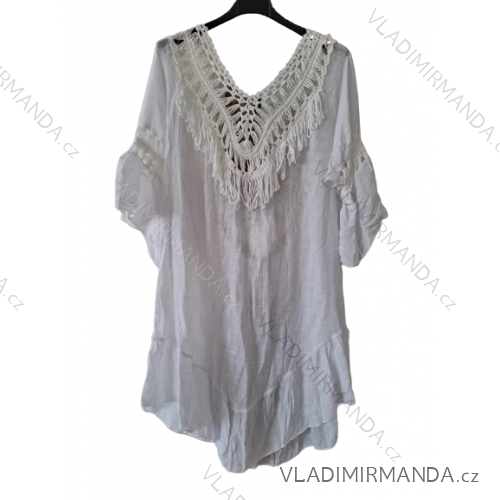 Tunika letná cez plavky krátky rukáv dámska (S/M/L/XL ONE SIZE) TALIANSKA MÓDA IM723067