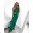 Šaty dlhé letné elegantné bez rukávov dámske (S/M ONE SIZE) TALIANSKA MÓDA IMM23M5790/DU S/M béžová