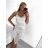 Šaty elegantné spoločenské krátke saténové na ramienka dámske Francesca (XS/S/M ONE SIZE) TALIANSKA MÓDA IM322305