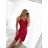 Šaty elegantné spoločenské krátke saténové na ramienka dámske Francesca (XS/S/M ONE SIZE) TALIANSKA MÓDA IM322305