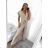 Overal dlhý elegantný krátky rukáv dámske (S/M ONE SIZE) TALIANSKA MÓDA IMWCC232642/DU S/M svetlozelená