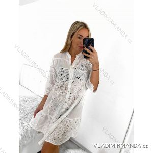 Šaty letné krajkové krátky rukáv dámske (S/M/L ONE SIZE) TALIANSKA MÓDA IM723STEFFANIE