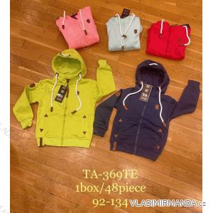 Mikina na zips s kapucňou dlhý rukáv detská dievčenská a chlapčenská (92-134) TA FASHION TAF23TA-369TE
