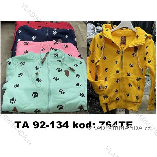 Mikina na zips s kapucňou dlhý rukáv detská dievčenská (92-134) TA FASHION TAF23764TA