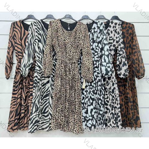 Šaty letné šifónové dlhý rukáv dámske (S/M ONE SIZE) TALIANSKA MÓDA IMWP233069