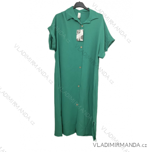 Šaty košeľové krátky rukáv dámske (L/XL ONE SIZE) TALIANSKA MÓDA IM523ELGIO/DU
