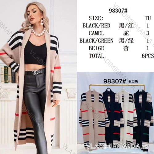 Cardigan dlhý rukáv dámsky (S/M ONE SIZE) TALIANSKA MÓDA IMWCA2398307