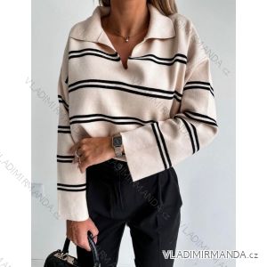 Sveter dlhý rukáv dámsky prúžok (S/M ONE SIZE) TALIANSKA MÓDA IMWE233121
