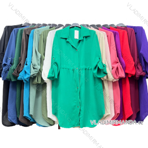 Šaty košeľové dlhý rukáv dámske (M/L/XL ONE SIZE) TALIANSKA MÓDA IM423582