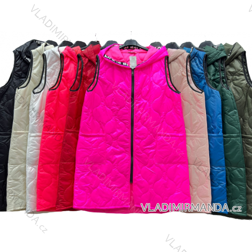 Vesta šusťáková s kapucňou dámska (M/L/XL ONE SIZE) TALIANSKA MODA IM423584