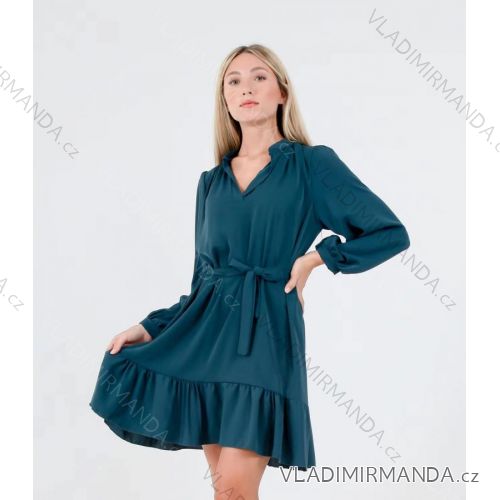 Šaty elegantný dlhý rukáv dámske (S/M ONE SIZE) TALIANSKA MÓDA IMM23M8069