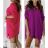 Šaty oversize dlhý rukáv dámske (S/M ONE SIZE) TALIANSKA MÓDA IMWB23505