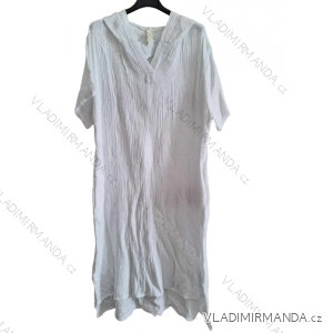 Šaty mušelínové letné krátky rukáv dámske (S/M/L ONE SIZE) TALIANSKA MÓDA IMD23602