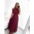 Šaty spoločenské elegantné letné bez rukávov dámske (S/M ONE SIZE) TALIANSKA MÓDA IMPSH223590/DUR žlutá S/M