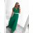 Šaty dlhé spoločenské elegantné bez rukávov dámske (S/M ONE SIZE) TALIANSKA MÓDA IMPSH243598 biela S / M
