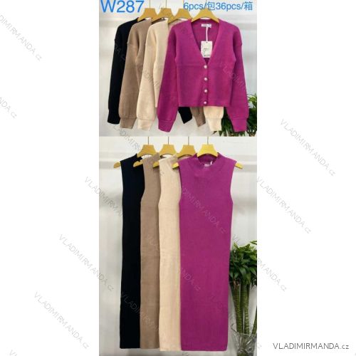 Šaty so svetrom úpletové elegantné dámske (S/M ONE SIZE) MB2123W287