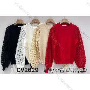Sveter úpletový dlhý rukáv dámsky (S/M ONE SIZE) MB2123CV2629