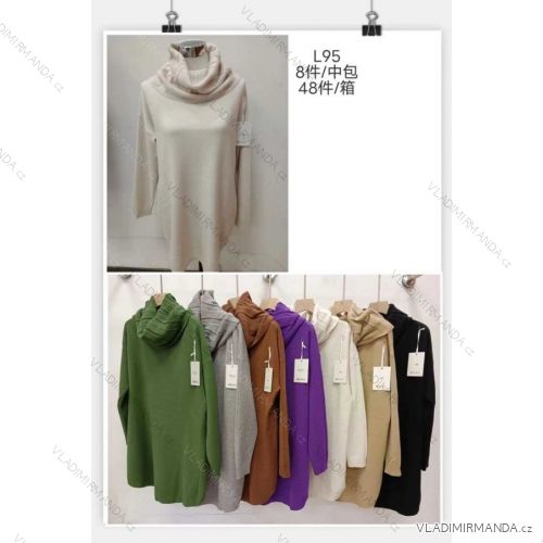Šaty úpletové s rolákom dlhý rukáv dámske (S/M ONE SIZE) MB2123L95