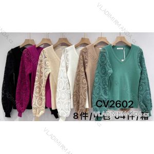 Sveter úpletový dlhý rukáv dámsky (S/M ONE SIZE) MB2123CV2602
