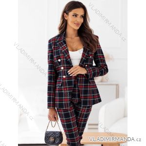 Súprava/komplet nohavice dlhé a sako dlhý rukáv dámska (S/M ONE SIZE) TALIANSKA MÓDA IMD23682