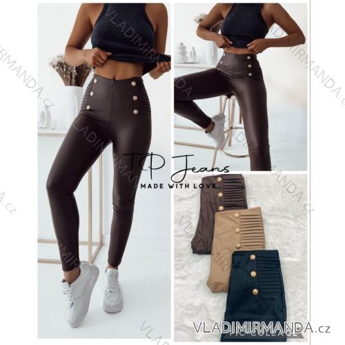 Legíny dlhé zateplené koženkové dámske (S/ML/XL) TURECKÁ MÓDA TMWL233697