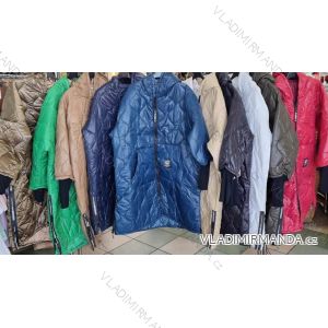 Bunda kabát s kapucňou dlhý rukáv dámsky nadrozmer (XL/2XL ONE SIZE) TALIANSKA MÓDA IMWGS233580