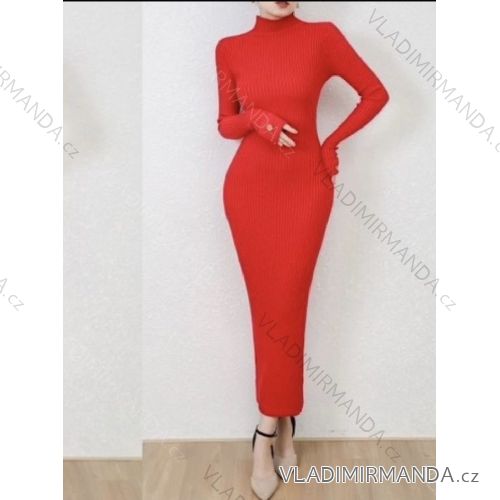 Šaty dlhý rukáv dámske (S/M ONE SIZE) TALIANSKA MÓDA IMWCC233584