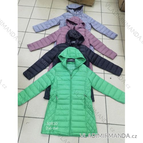 Bunda s kapucňou dámska nadrozmer (2XL-6XL) TALIANSKA MÓDA PMWBP2330830