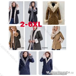 Bunda kabát s kapucňou dámska nadrozmer (2XL-6XL) TALIANSKA MÓDA PMWBP233606