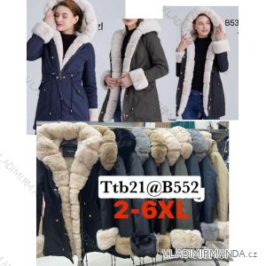 Bunda kabát dámska nadrozmer (2XL-6XL) TALIANSKA MÓDA PMWB23B552