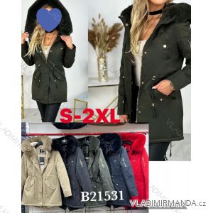 Bunda kabát s kapucňou dámska nadrozmer (S-2XL) TALIANSKA MÓDA PMWBP23B21531
