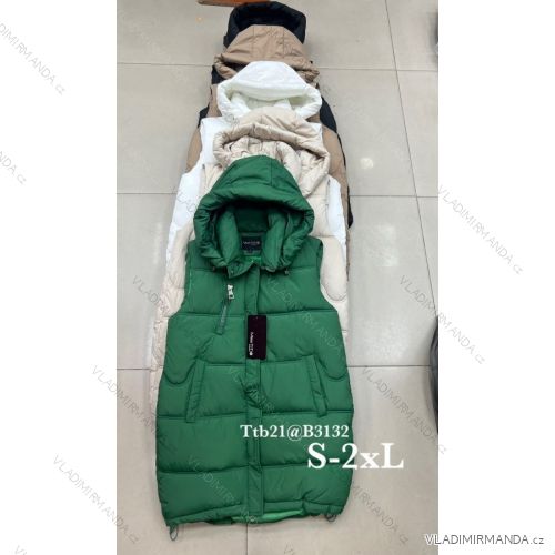 Vesta s kapucňou dámska nadrozmer (S-2XL) TALIANSKA MÓDA PMWBP23B3132