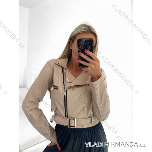 Bunda koženková dámska (S / M ONE SIZE) TALIANSKÁ MÓDA IMM2182200